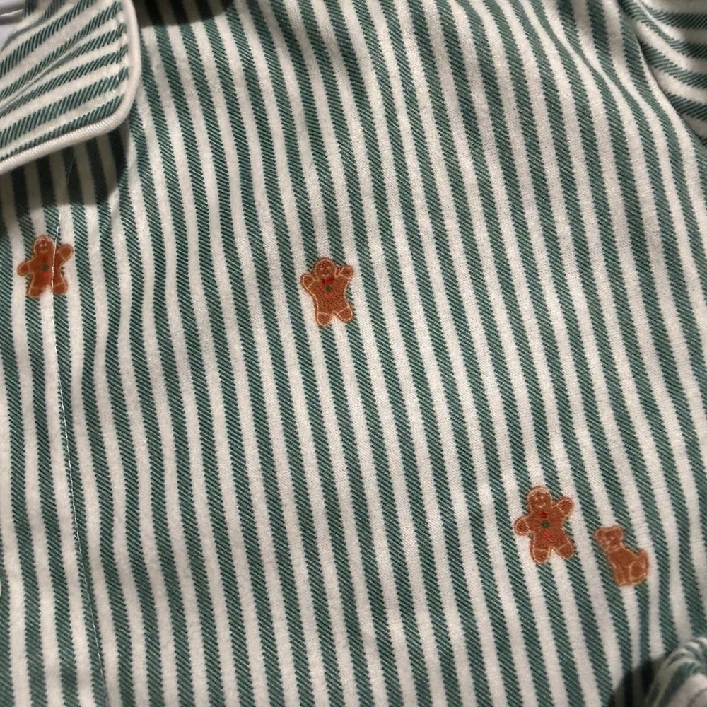 Wondershop Green and White‎ Striped Kids/Boys Pajama Set Size L(10-12)
